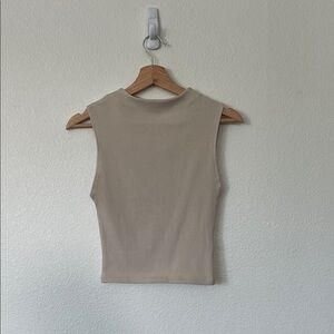Zara Taupe Sleeveless Tank Top